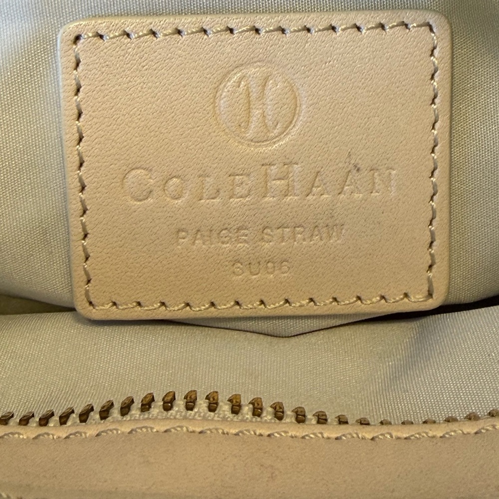 Cole Haan Vintage Late 1990s Woven Straw Satchel - Picture 2 of 16